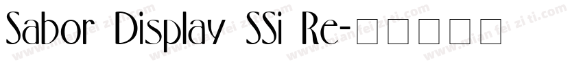 Sabor Display SSi Re字体转换